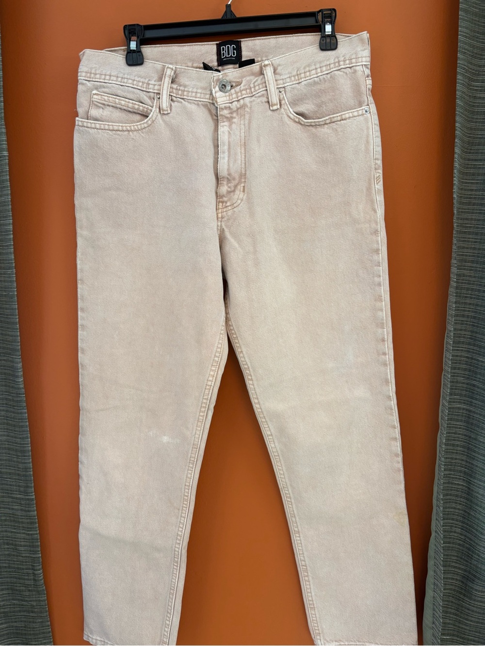 Urban Outfitters BDG High-Rise Slim Jeans in Light Beige